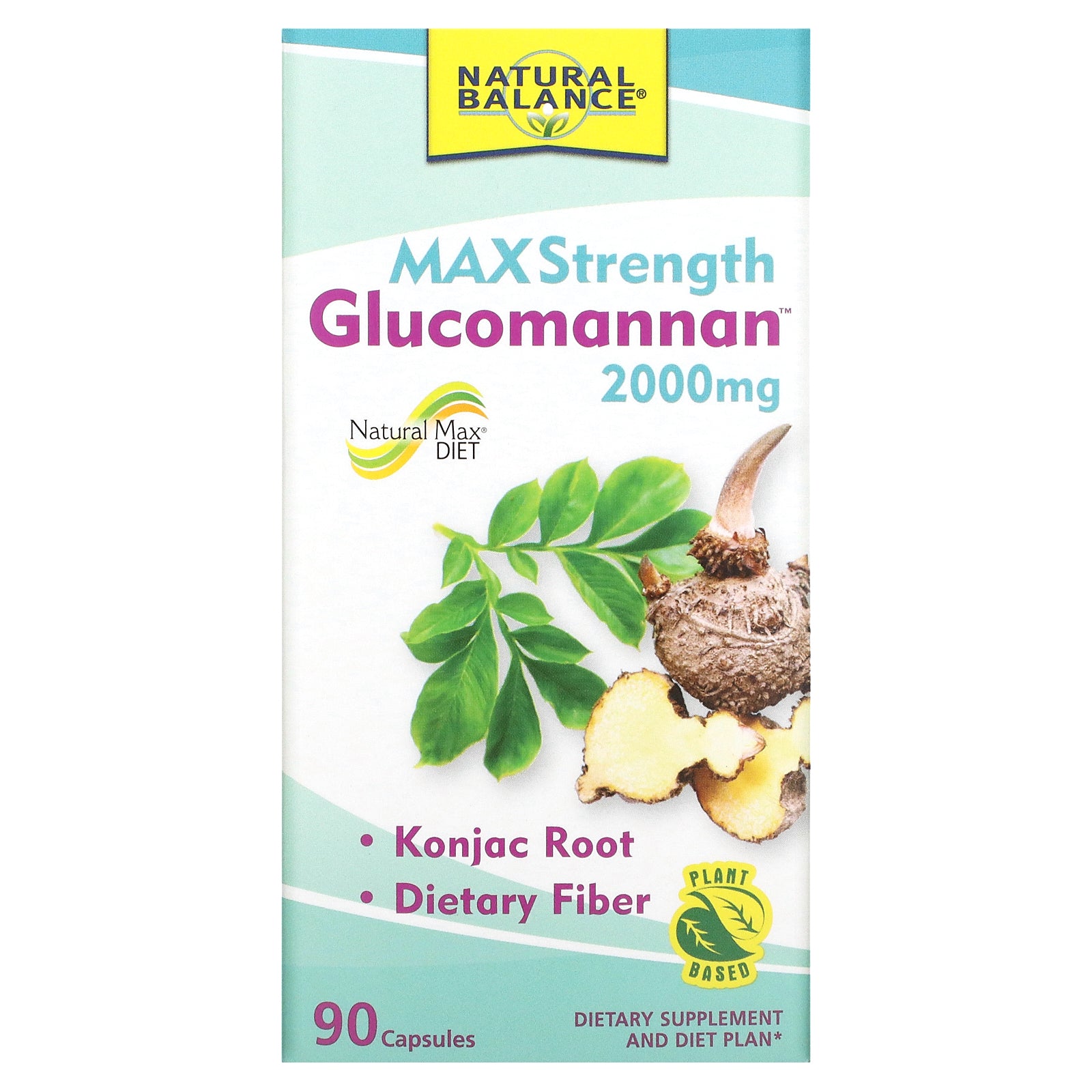 Natural Balance, Natural Balance, Glucomannan, Maximum Strength, 666 mg, 90 Capsules UPC 047868804449 | HiLife Vitamins